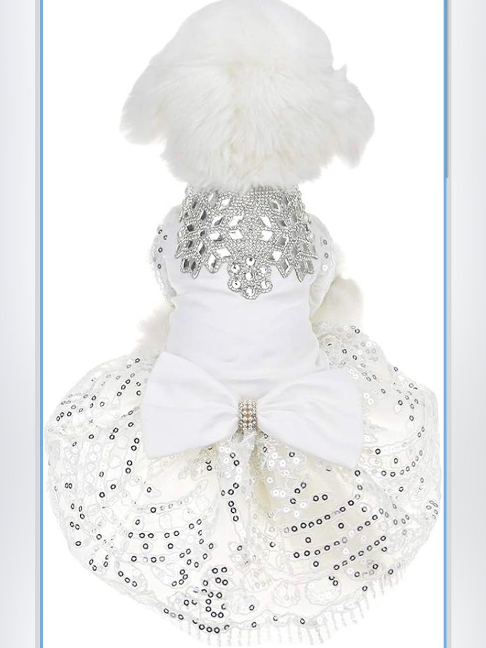 Sparkling Rhinestone Dog Wedding Party Dress Tutu Skirt Luxury Lace Size XL